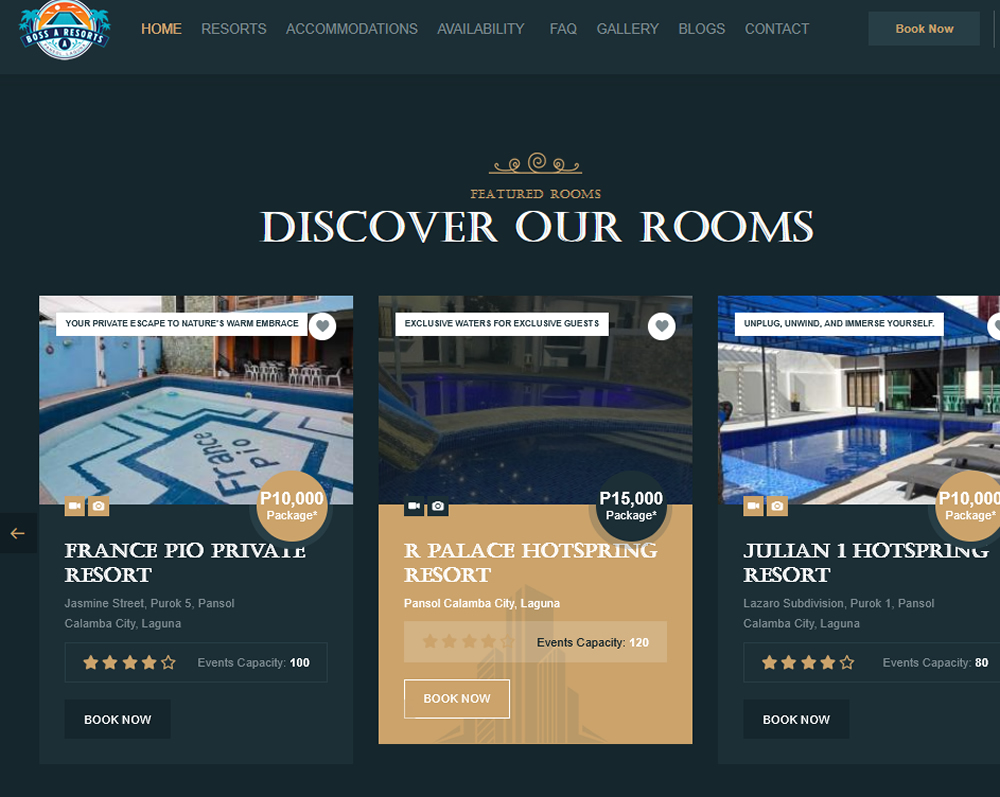 Boss-A-HotSpring Resort Rooms and Pricing