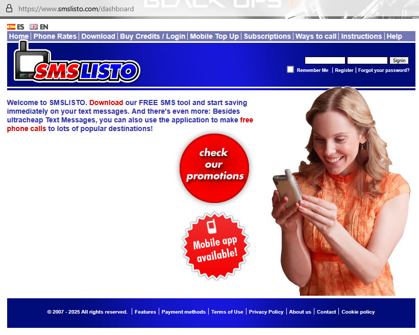 SMS Listo